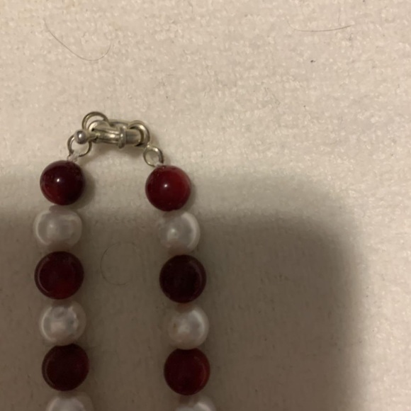 Genuine Coral & Peal Set - Necklace ans Beacelet - Picture 4 of 5